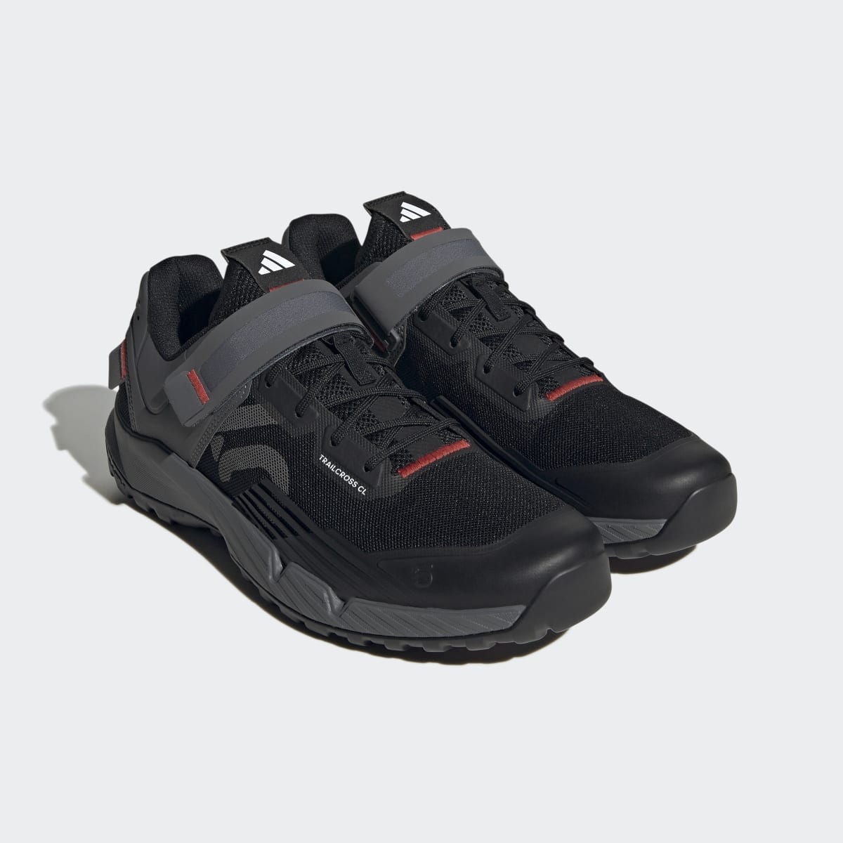 adidas Men's Five Ten Clip-in Mountain Bike Shoes - Core Black / Grey Three / Red
