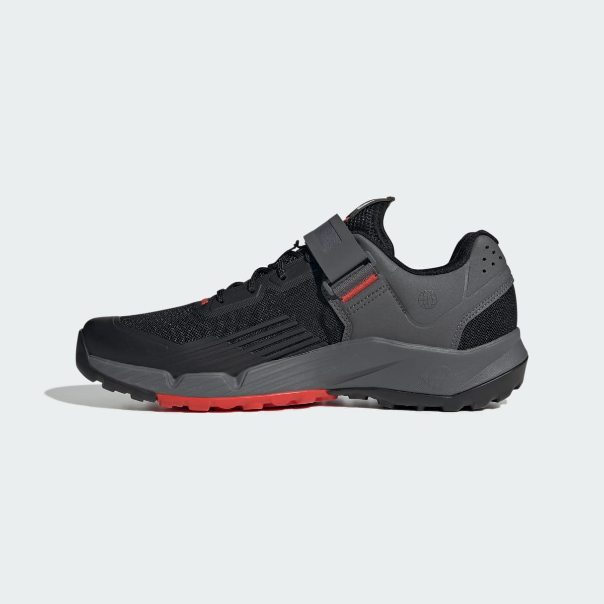 adidas Men's Five Ten Clip-in Mountain Bike Shoes - Core Black / Grey Three / Red